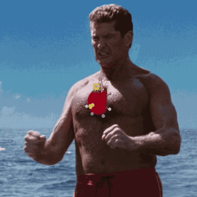 David Hasselhoff Pecs GIF - David Hasselhoff Pecs Spongebob GIFs