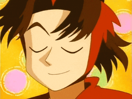 a close up of a cartoon character 's face with closed eyes