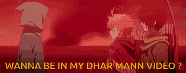 a red background with the words wanna be in my dhar mann video written on it
