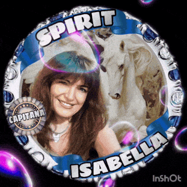 a picture of a woman with the words spirit isabella