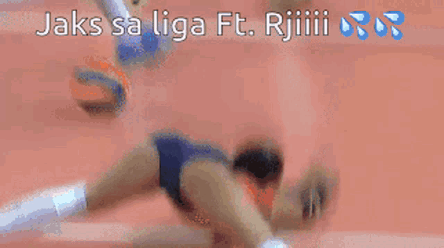 a pixelated image of a woman with the words jaks sa liga ft