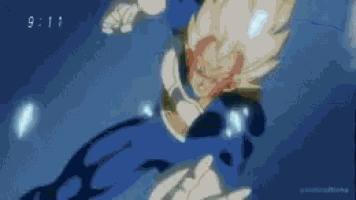 a cartoon character is flying through the air with the time of 9:17