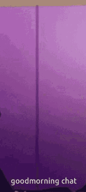 a purple background with the words good morning chat