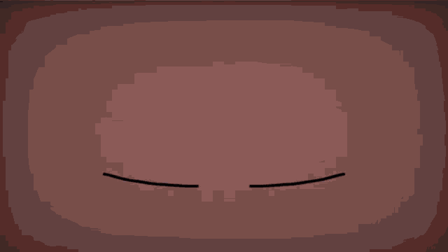 a drawing of a purple and white cartoon character with a tear coming out of his eye