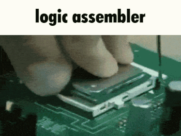 a picture of a logic assembler with a screwdriver