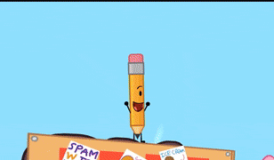 a cartoon drawing of a pencil holding a sign that says " you can taste "