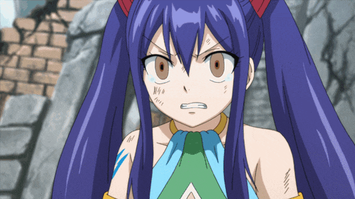 wendy from fairy tail has a scar on her arm