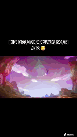 a cartoon of a person flying through the air with the caption did bro moonwalk on air .