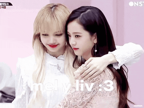 a couple of girls hugging each other with the words simply liv : 3 written on the bottom