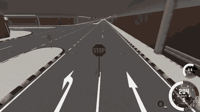 a red stop sign is in the middle of a road