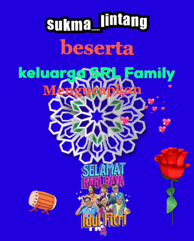 a greeting card that says sukma lintang keluarga srl family mengucapkan selamat hari raya idul fitri