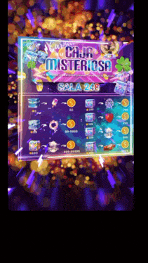 a screen shows a game that says caja misteriosa sala 248