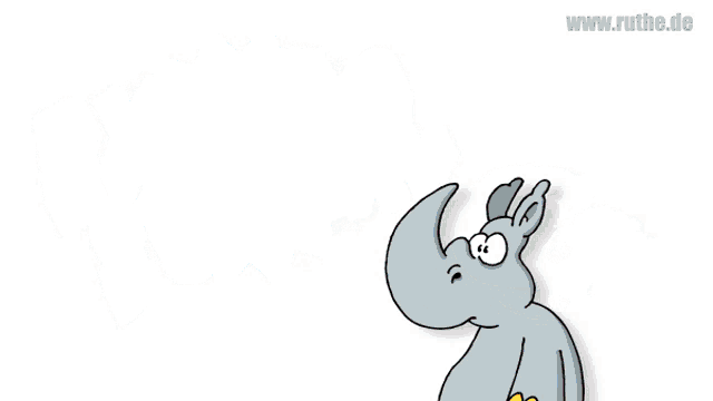 a cartoon of a rhino with the words extra super behind him
