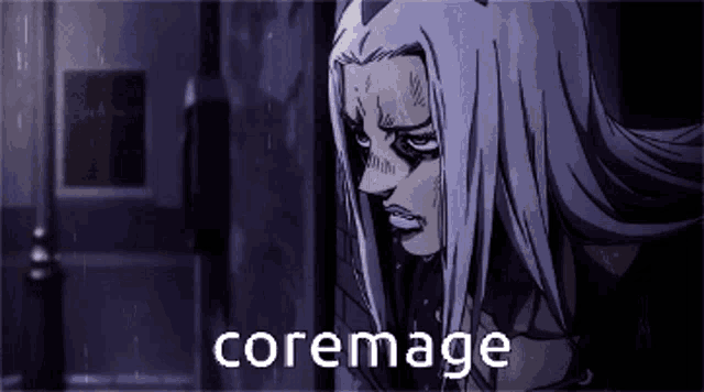 a picture of a cartoon character with the word coremage on it