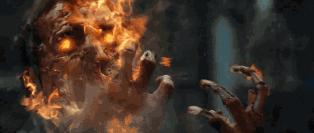 a large explosion with a lot of flames and smoke coming out of it