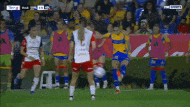 a soccer game between uanl and gol is being shown on fox sports