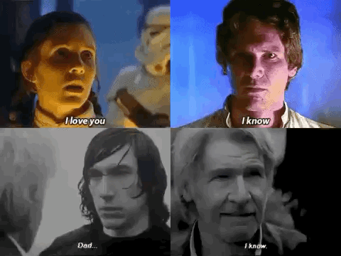 Han Leia Ben Parallel Star Wars I Love You GIF - Han Leia Ben Parallel Star Wars I Love You Star Wars GIFs