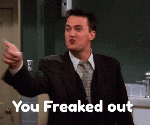 You Freaked Out Freaking Out GIF - You Freaked Out Freaked Out Freaking Out GIFs