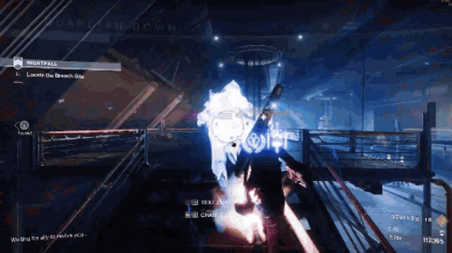 a screenshot of a video game that says nightfall on it