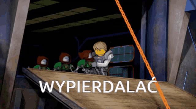 the word wypierdalac that is on a wooden board