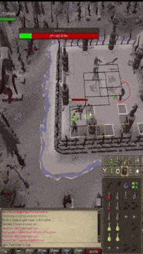 a screenshot of a video game shows a warrior fighting another warrior