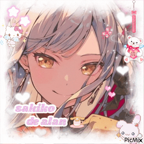 a picture of a girl with the words " saltiko de alan " on it