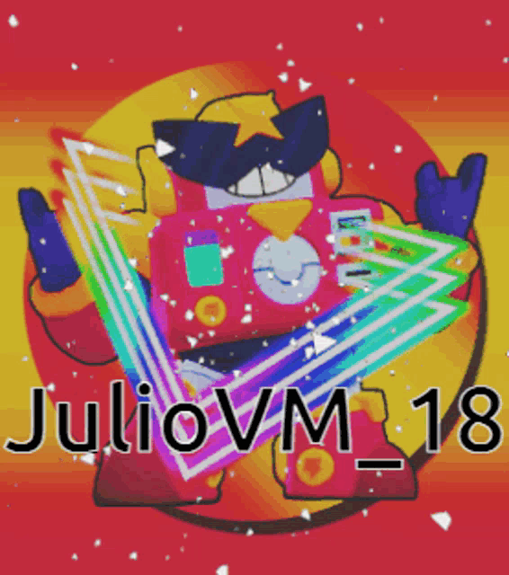 a picture of a cartoon character with the name juliovm18 on it