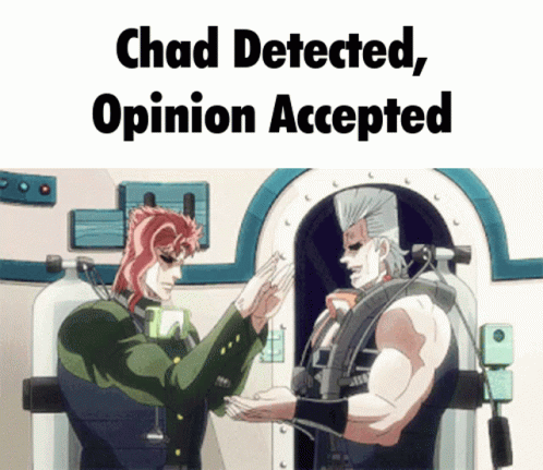 Chad Detected Opinion Accepted GIF - Chad Detected Opinion Accepted Jojo Handshake GIFs
