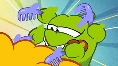 Fixing Hair Om Nom GIF - Fixing Hair Om Nom Om Nom And Cut The Rope GIFs