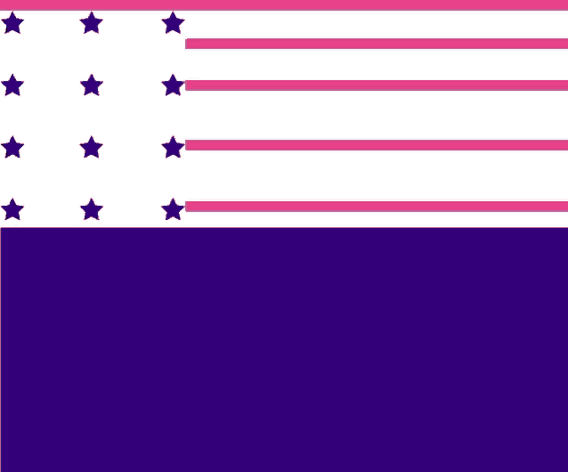 a purple and white american flag with blue stars