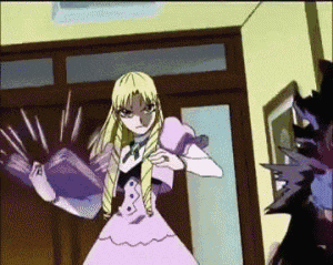 a cartoon girl in a pink dress is holding a book