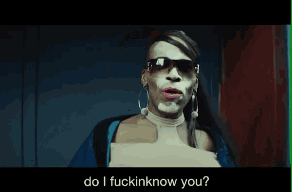 a woman with a bandage on her head is asking do i fuckinknow you