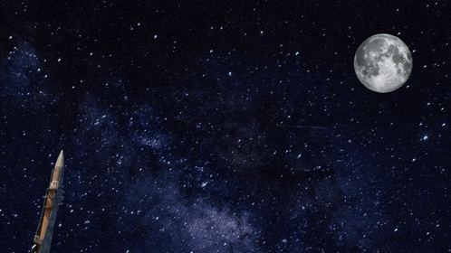 a large explosion is visible in the night sky over a forest