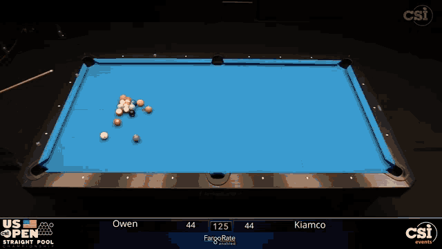 a pool table with the name owen on the top
