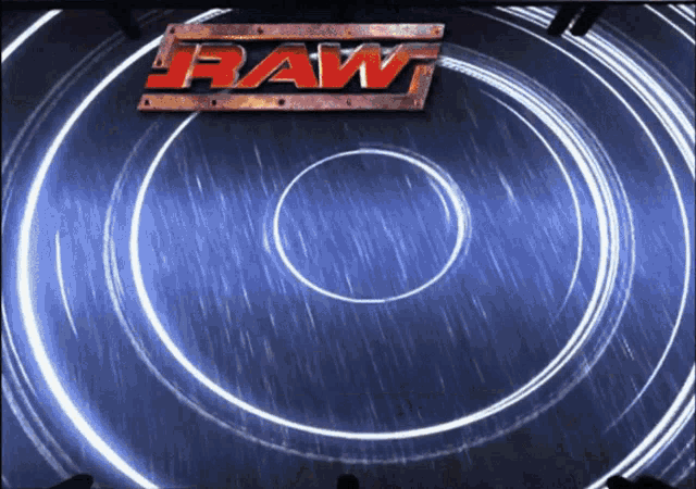 a sign that says raw on it with a circle around it