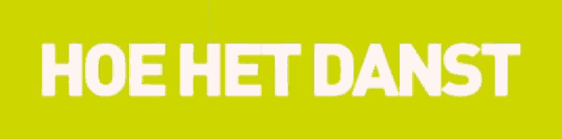 a pink and blue sign that says hoe het danst on it