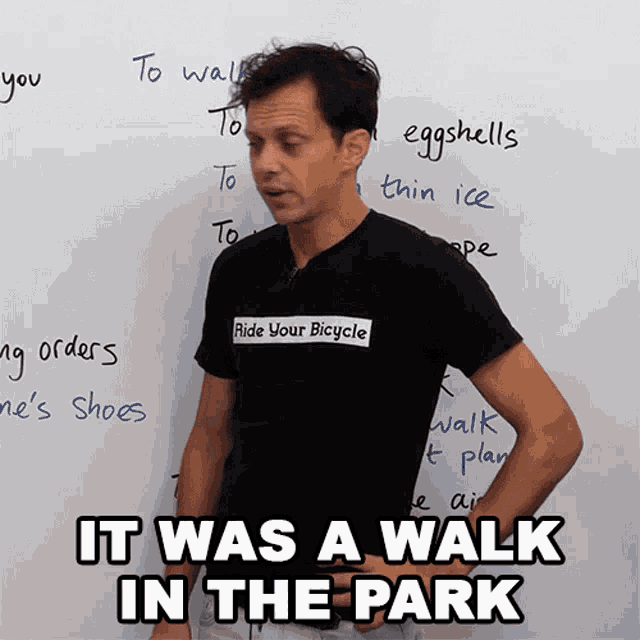 It Was A Walk In The Park Benjamin GIF - It Was A Walk In The Park Benjamin Learn English With Benjamin GIFs