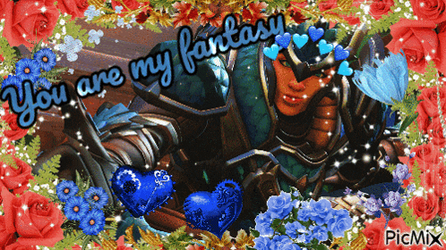 a picture of a knight with the words " you are my fantasy " written on it
