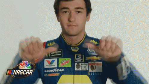 Chase Elliott Chase Thumbs Down GIF - Chase Elliott Chase Thumbs Down Turn Down GIFs