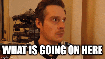 a man says what is going on here in a gif