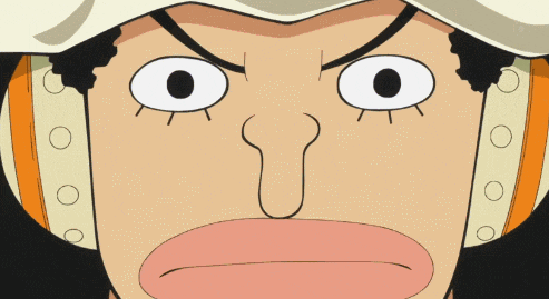 a close up of a cartoon character 's face with circles on it