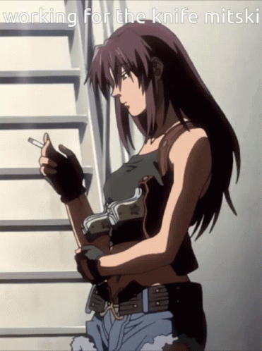 Working For The Knife Revy Black Lagoon GIF - Working For The Knife Revy Black Lagoon Revy GIFs