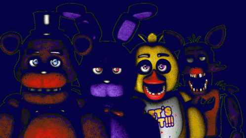 Fnaf The Whole Crew GIF - Fnaf The Whole Crew Scary GIFs