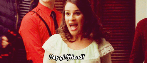Hey Gf GIF - Glee Rachel Berry Lea Michele GIFs