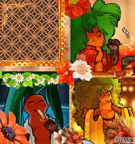 a collage of images with one that says " picmix " at the bottom