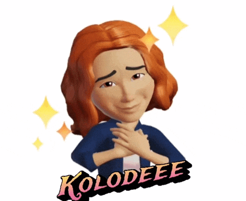 a cartoon character has the word kolodeee on her chest