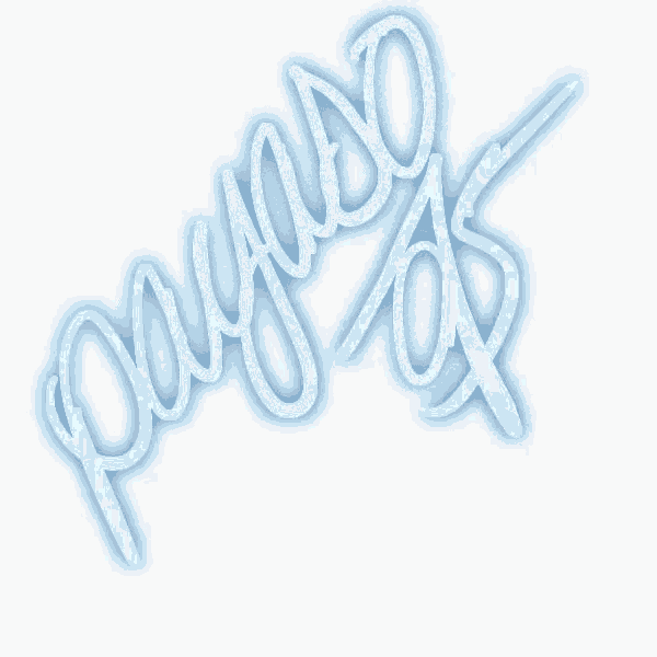 a blue sign that says pagado on it