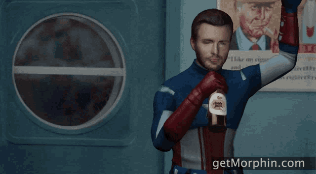 Captain America Chris Evans GIF - Captain America Chris Evans Sad Drink GIFs