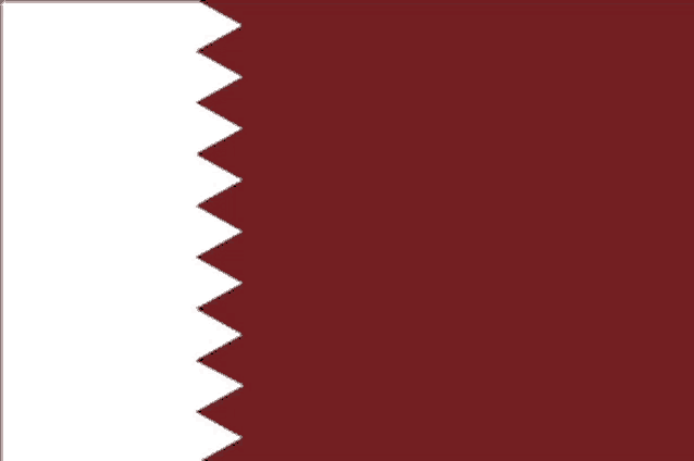 a red and white flag with a white zigzag on the bottom