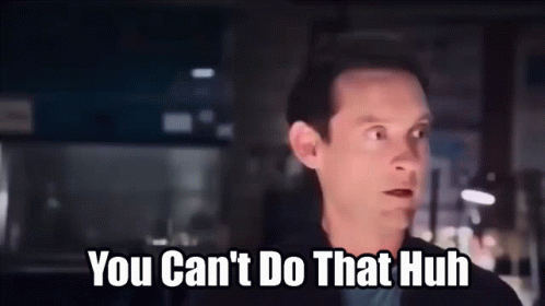 Tobey Maguire No Way Home GIF - Tobey Maguire No Way Home You Cant Do That Huh GIFs